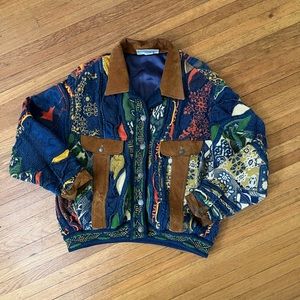 COOGI Blues Woven Sweater Jacket Cardigan M